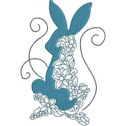 Stickdatei - Blumiger Osterhase 2